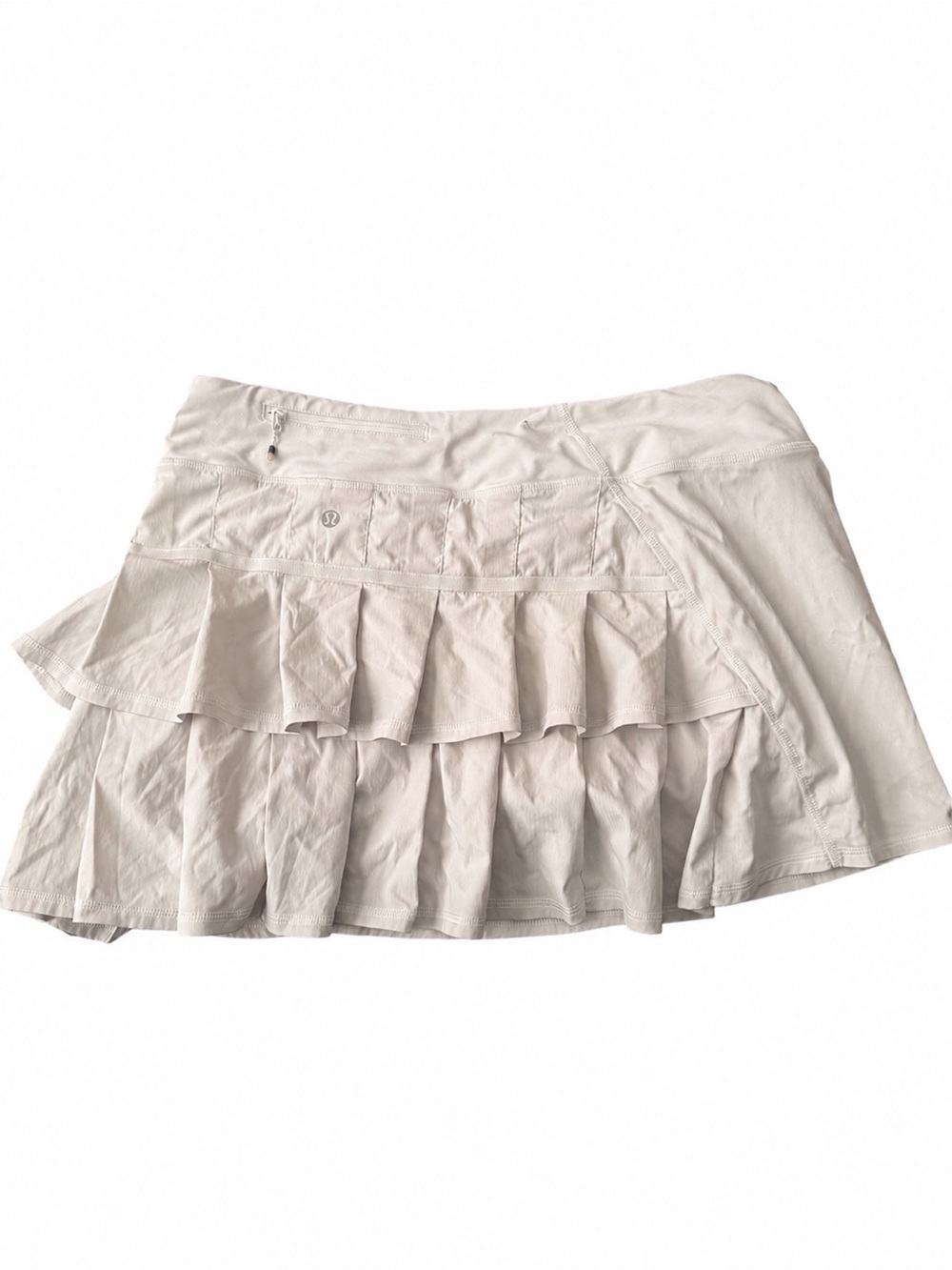 lululemon athletica Cream Tiered Ruffle Mini Skirt